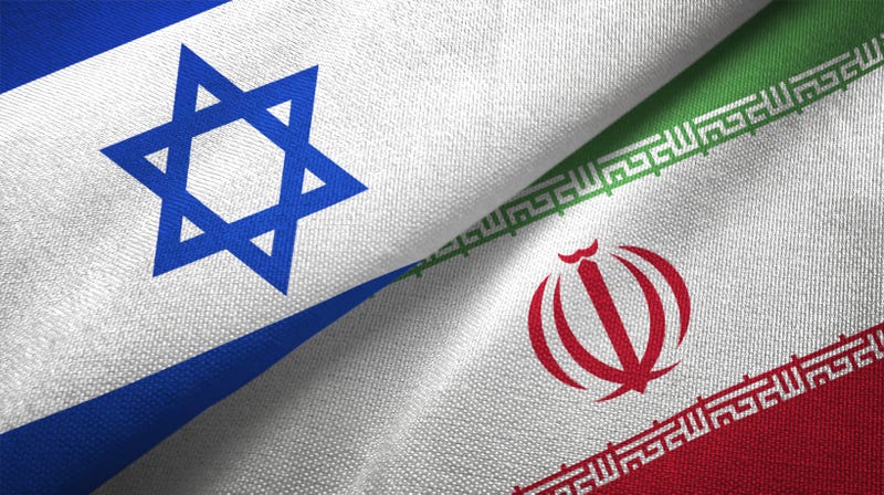 Israel and Iran flags