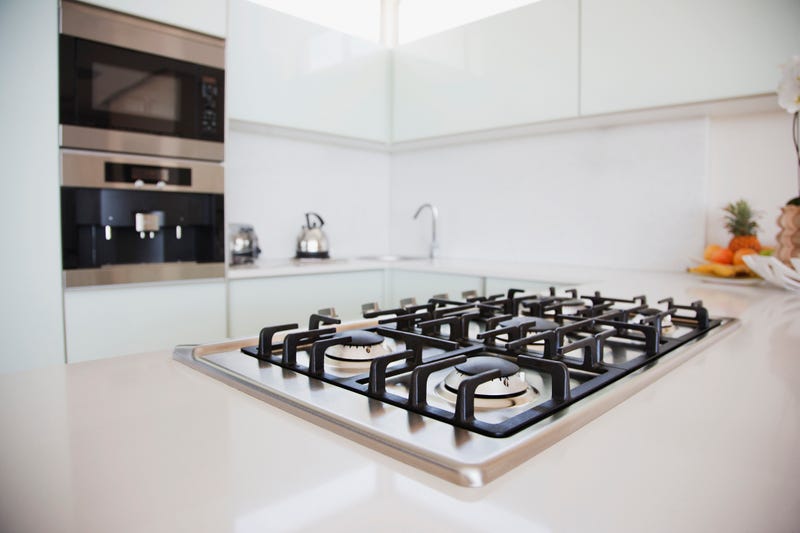 Stove in a modern kitchen.