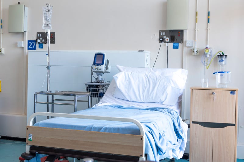 Hospital bed.