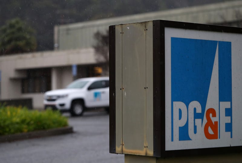 The Pacific Gas & Electric (PG&E) logo is displayed on a sign in front of the PG&E Service Center on January 15, 2019 in San Rafael, California.