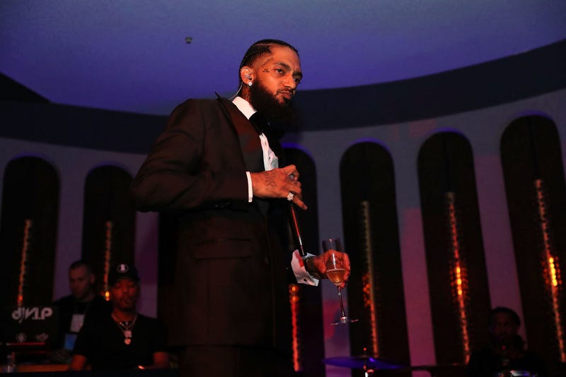 Nipsey Hussle attends Nipsey Hussle Grammy Celebration at The Peppermint Club on February 8, 2019, in Los Angeles.