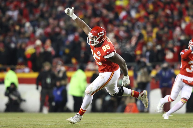 Chiefs DL Chris Jones celebrates a big play