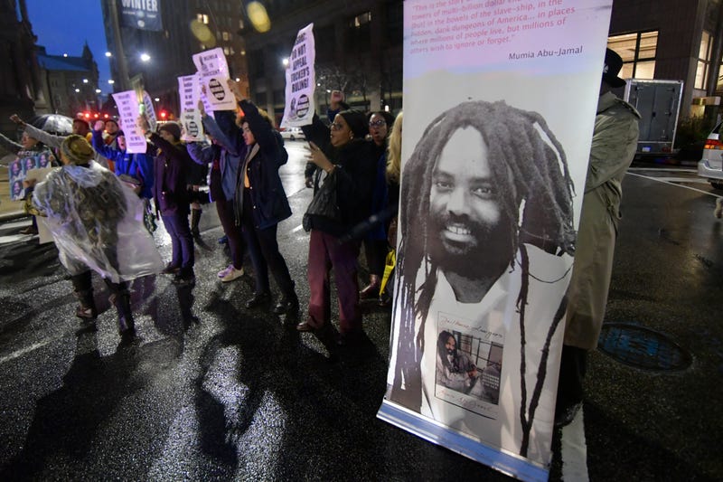 A group of activists block traffic during a 2018 rally outside the District Attorney's Office in Center City, Philadelphia.