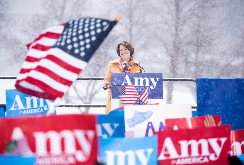 Sen. Amy Klobuchar (D-MN) announces her 2020 presidential bid on February 10, 2019 in Minneapolis, Minnesota. 