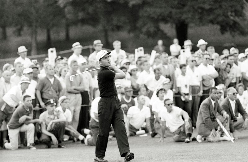Gary Player in action at Aronimink Golf Club in Newtown Square, Pa. on July 20, 1962.