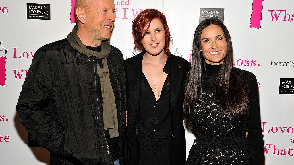 Exes Demi Moore and Bruce Willis Self-Isolate With Their Kids in Matching Pajamas