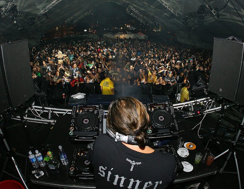 DJ Sharam Tayebi performs at the Nocturnal Wonderland Music Festival in Downtown Los Angeles on September 29, 2007, in Los Angeles.