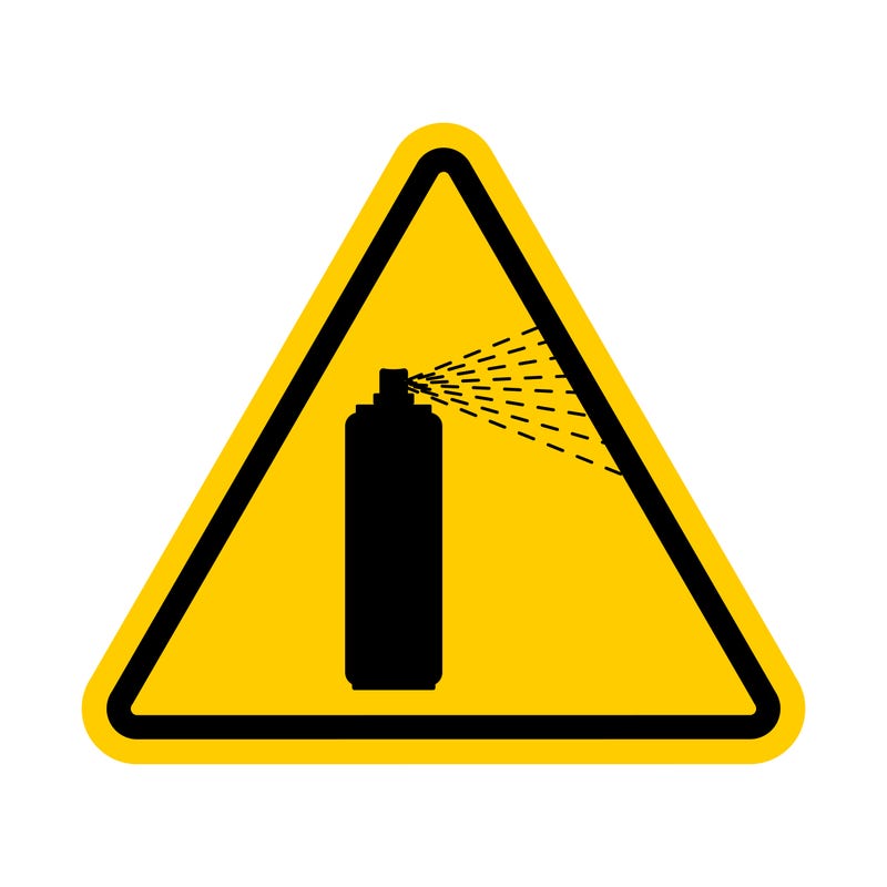 Spray glue caution