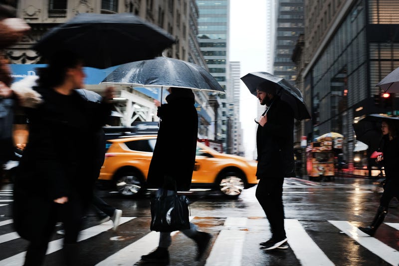 Pedestrians in midtown Manhattan