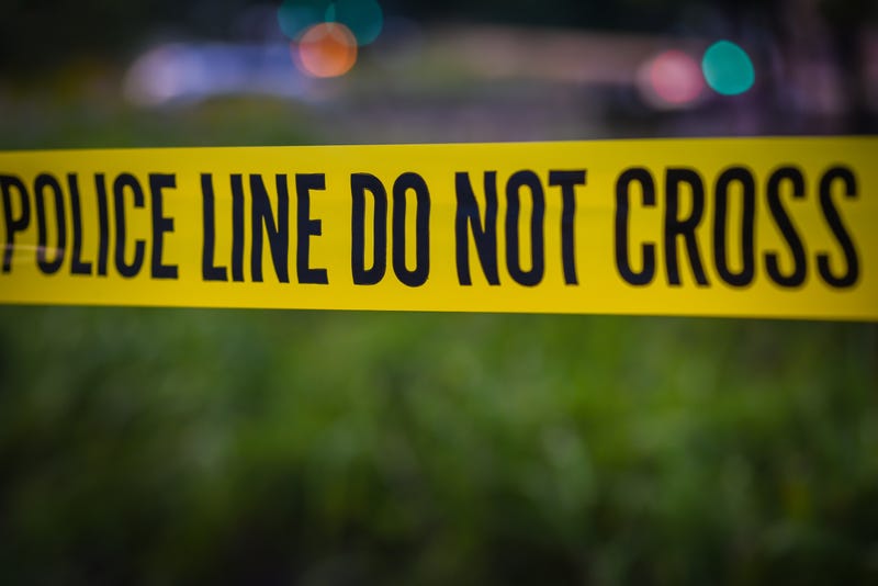 Police tape at crime scene
