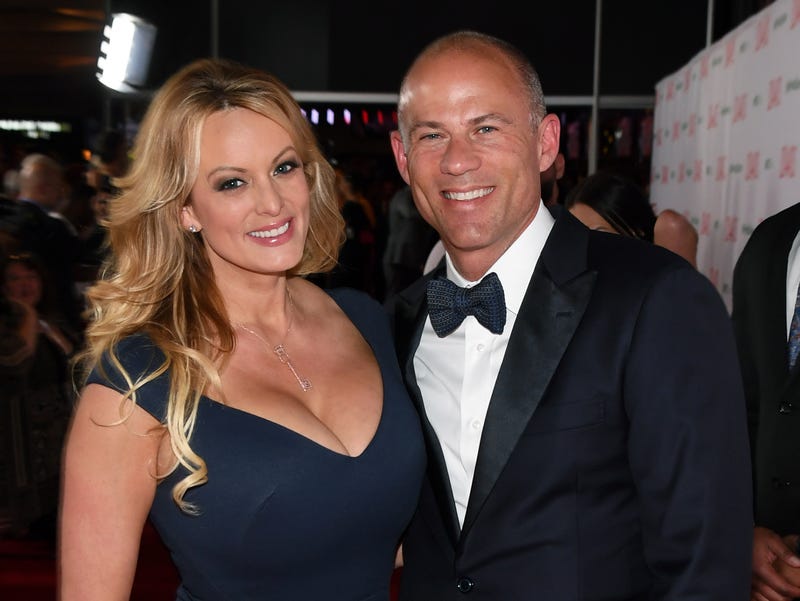 Adult film actress/director Stormy Daniels (L) and attorney Michael Avenatti attend the 2019 Adult Video News Awards at The Joint inside the Hard Rock Hotel & Casino on January 26, 2019 in Las Vegas, Nevada.