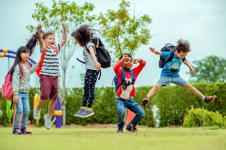 Excited Kids After School
