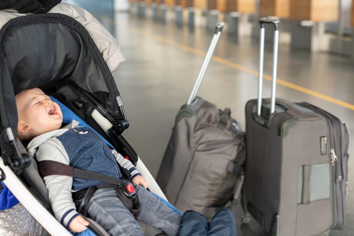 baby at airport