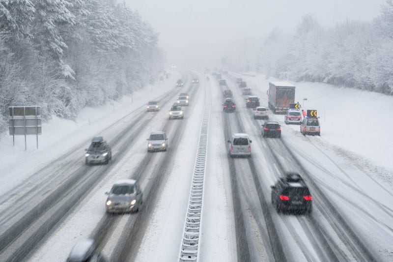 Driving in snow storm
