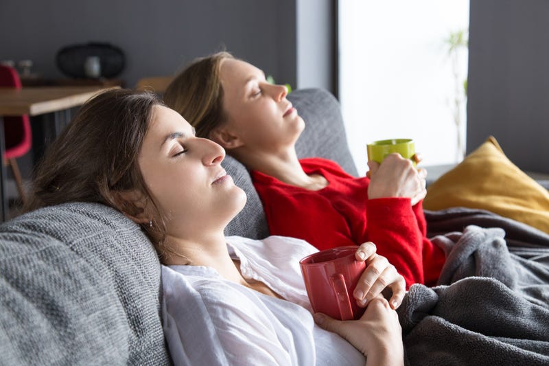 Sisters Relaxing Together