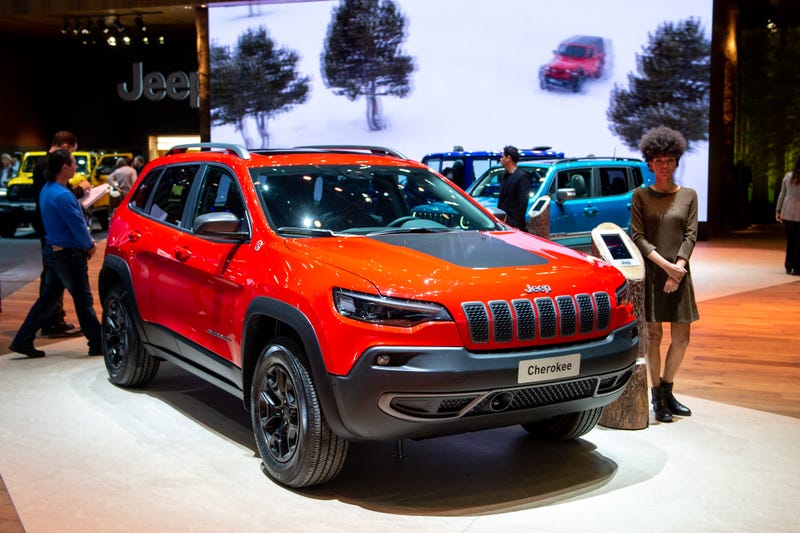 Jeep Cherokee is displayed during the first press day at the 89th Geneva International Motor Show on March 5, 2019 in Geneva, Switzerland.