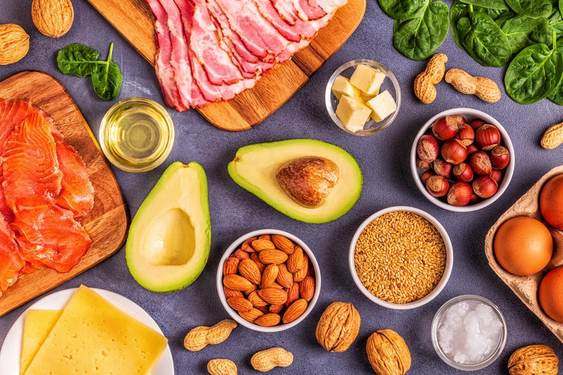 Foods consumed during the keto diet.