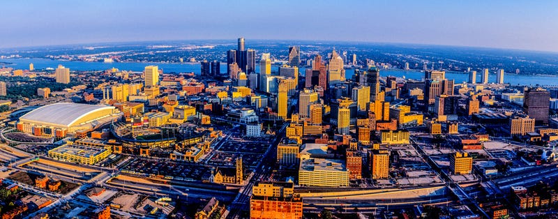 Aerial view of Detroit
