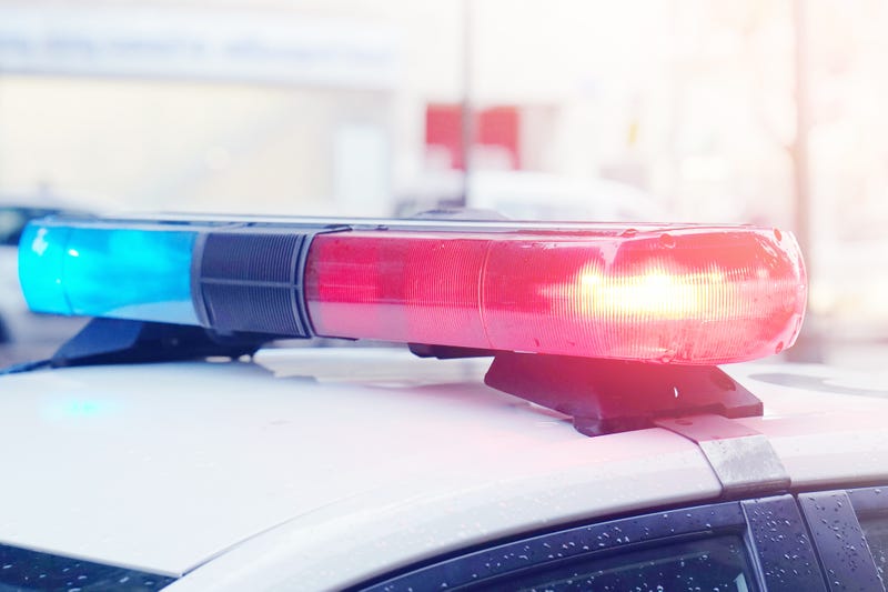 Stock photo of police car lights