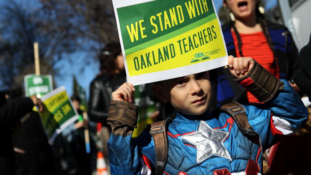 Admin steps in as thousands of Oakland teachers go on strike