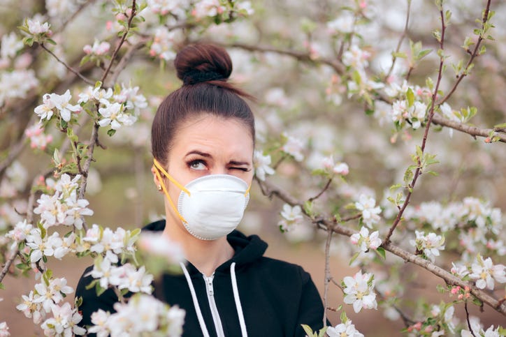 Wearing Mask To Fight Allergies