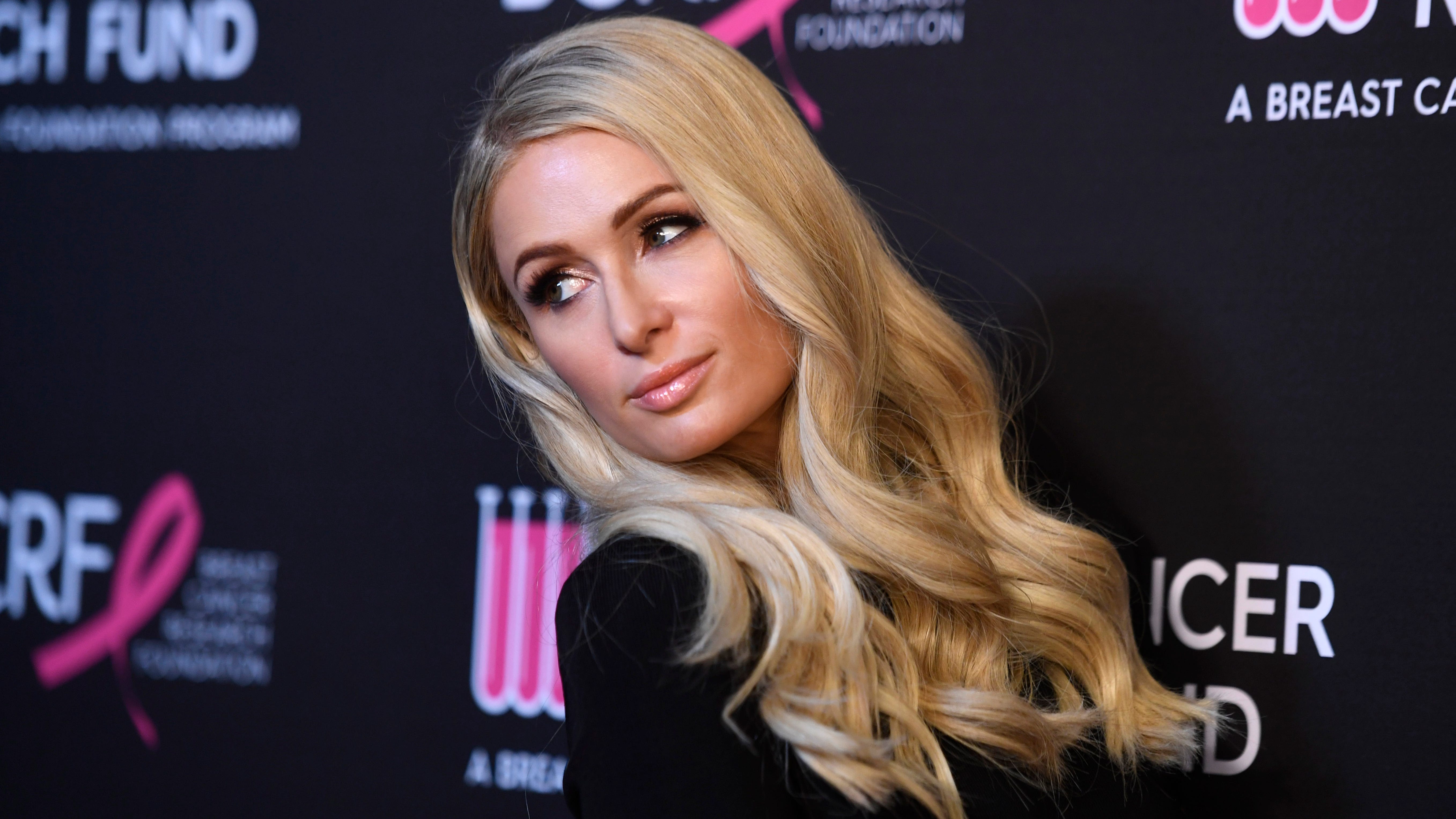 Paris Hilton promotes Breast Cancer Awareness Month by getting full body scan