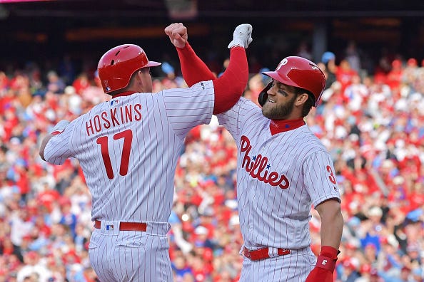 Rhys Hoskins, Bryce Harper 