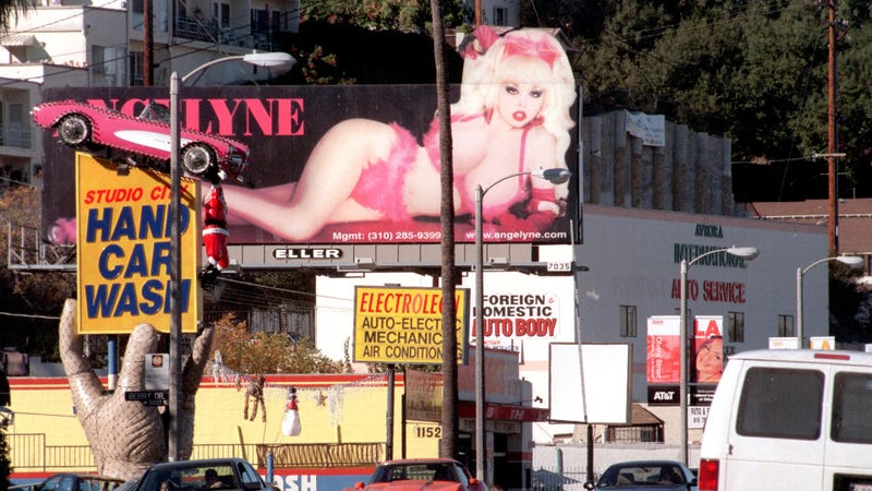 Angelyne billboard, 1999, Studio City, Los Angeles, CA