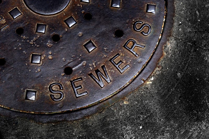 A manhole cover.