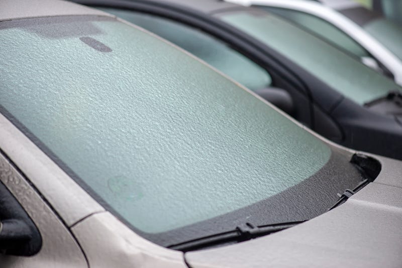Freezing rain on car