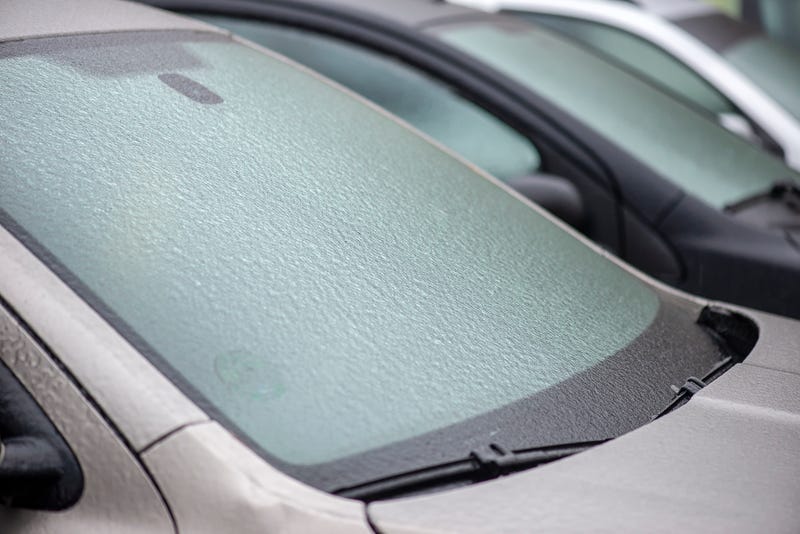 Freezing rain on a car