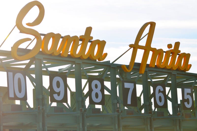 Arcadia, California/ United States - December 29, 2017: Santa Anita horse race track gate