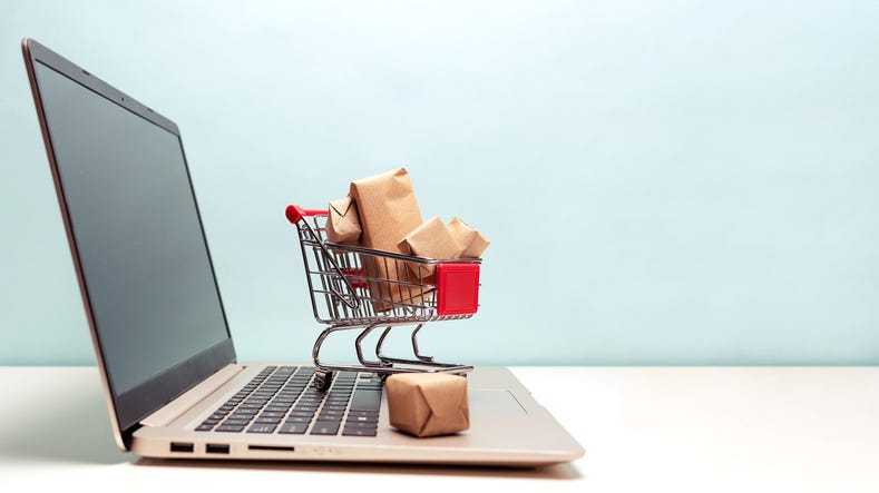 Online shopping. 