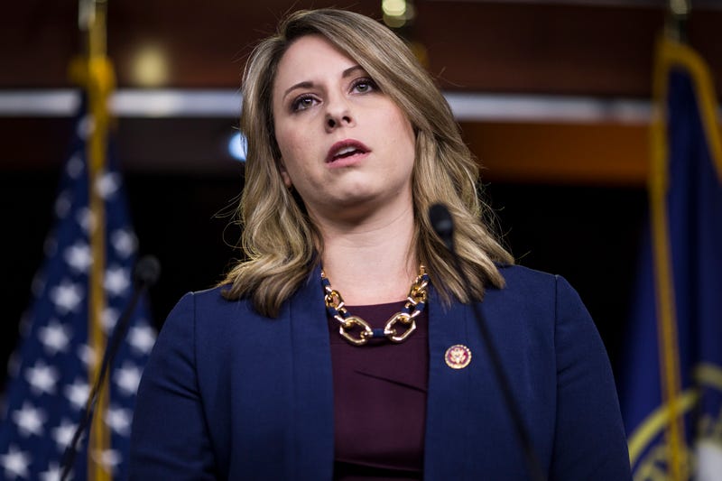 Rep. Katie Hill (D-CA) speaks during a news conference on April 9, 2019 in Washington, DC. House Democrats unveiled new letters to the Attorney General, HHS Secretary, and the White House demanding the production of documents related to Americans health care in the Texas v. United States lawsuit.