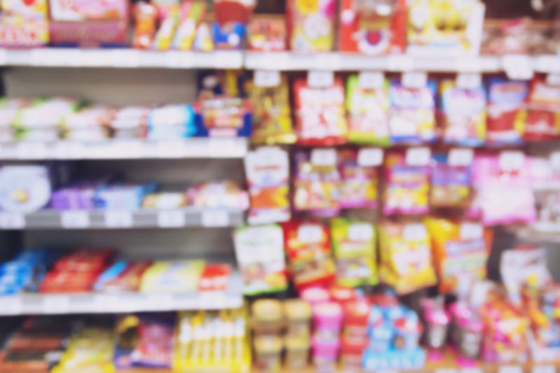Candy aisle in a store. 