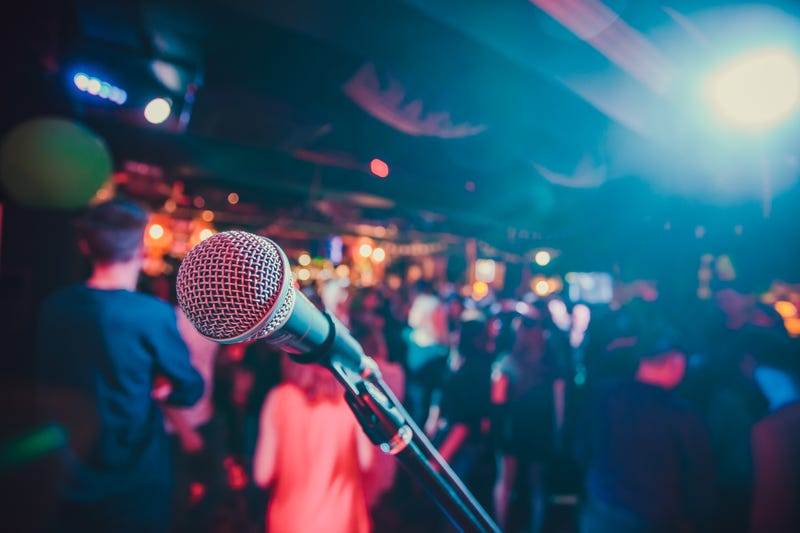 microphone before crowd