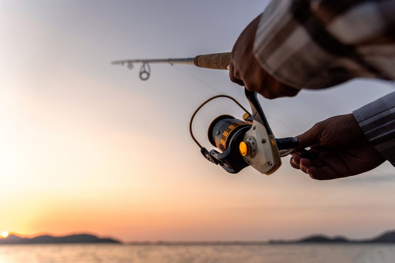 Fisher on a lake.