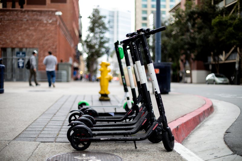 An elderly woman was hit by a man riding a scooter in San Francisco.