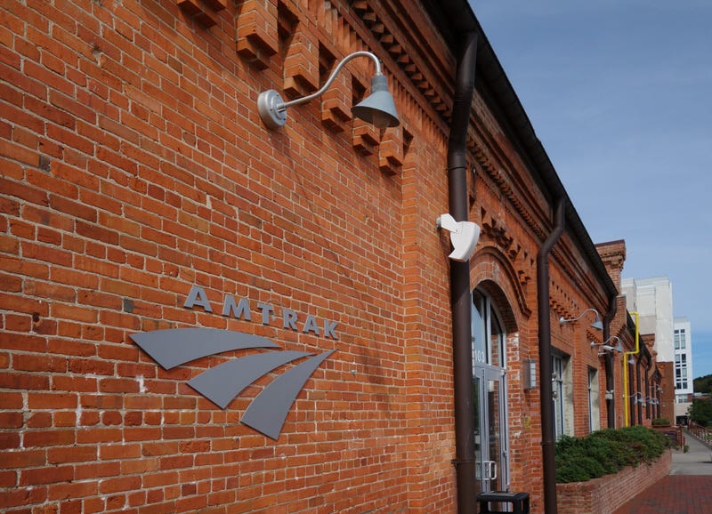 The Amtrak train station near downtown Durham, NC - stock photo DURHAM,NC/USA - 10-23-2018: The Amtrak train station near downtown Durham, NC