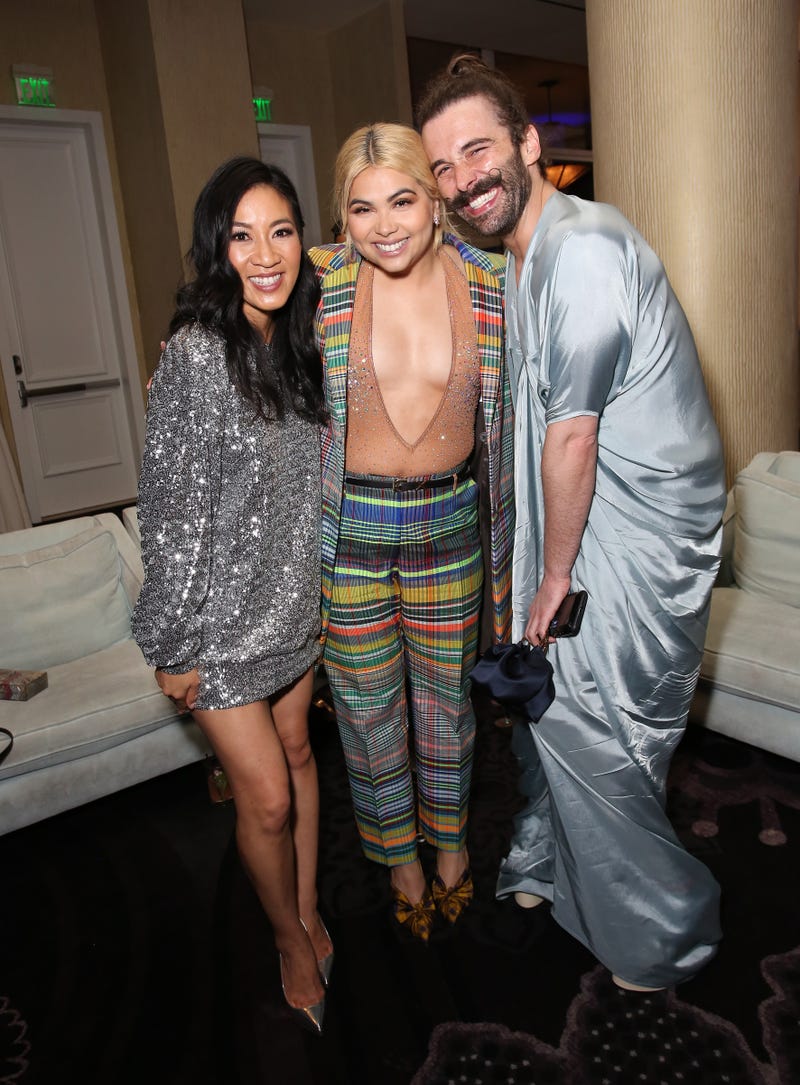 Michelle Kwan, Hayley Kiyoko and Jonathan Van Ness at the 30th Annual GLAAD Media Awards Los Angeles, in partnership with longstanding LGBTQ ally, Ketel One Family-Made Vodka at The Beverly Hilton Hotel on March 28, 2019 in Beverly Hills, California.