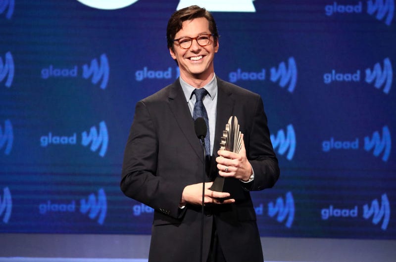 Sean Hayes accepts the Stephen F. Kolzak Award onstage during the 30th Annual GLAAD Media Awards Los Angeles at The Beverly Hilton Hotel on March 28, 2019 in Beverly Hills, California. 
