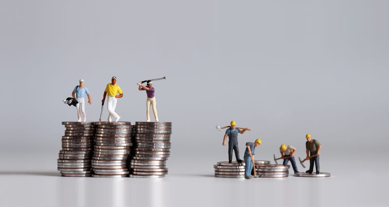 Photo demonstrating wealth gap