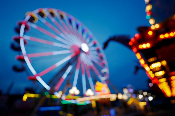 carnival ride nearly tips