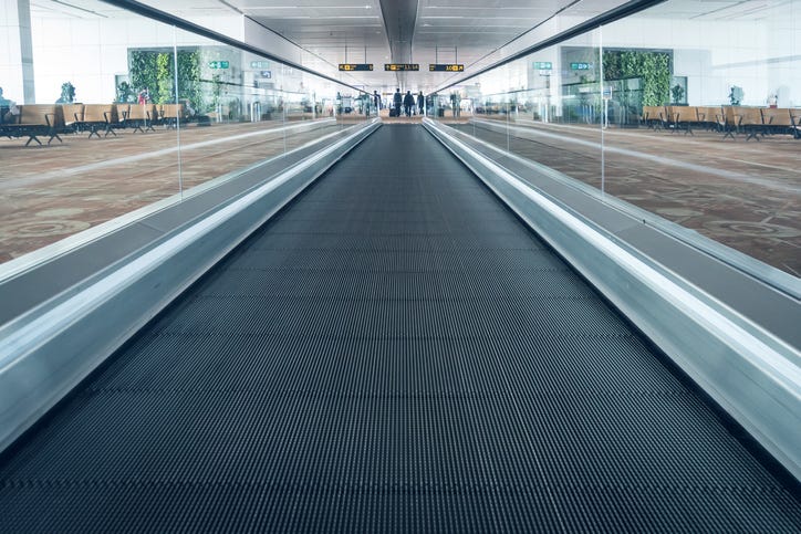 airport moving walkway