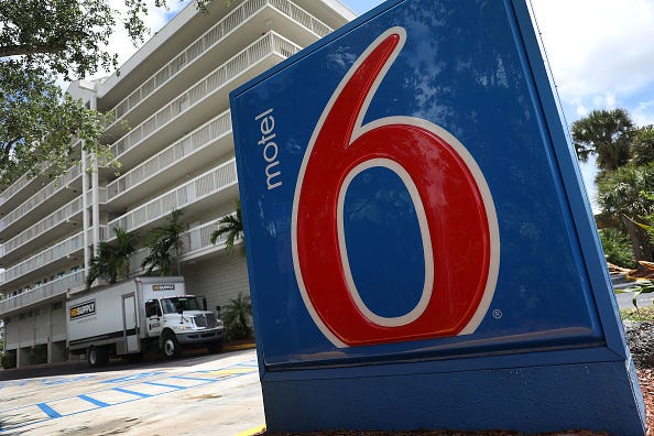A Motel 6 is seen on April 08, 2019 in Cutler Bay, United States. Motel 6 has agreed to pay a $12 million settlement after the state of Washington sued the chain for providing customer information to U.S. Immigration and Customs Enforcement agents.