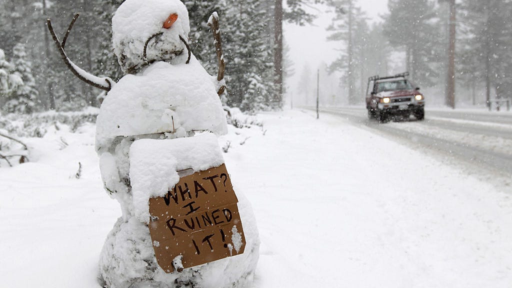 White Christmas in Tahoe spells hazardous roadways
