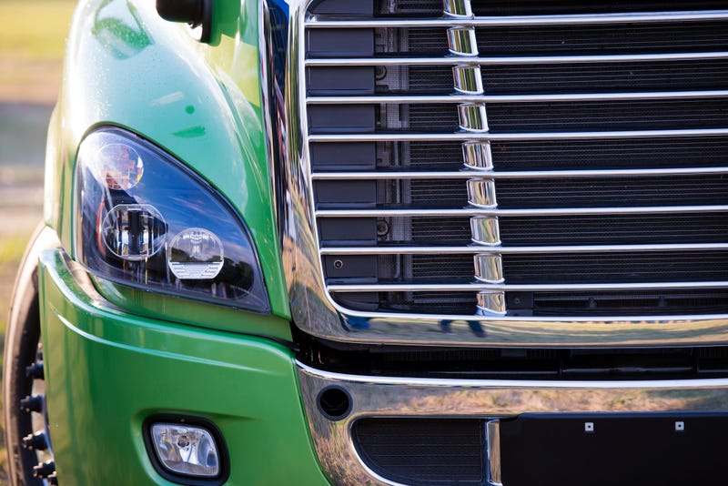 Front of semi-truck
