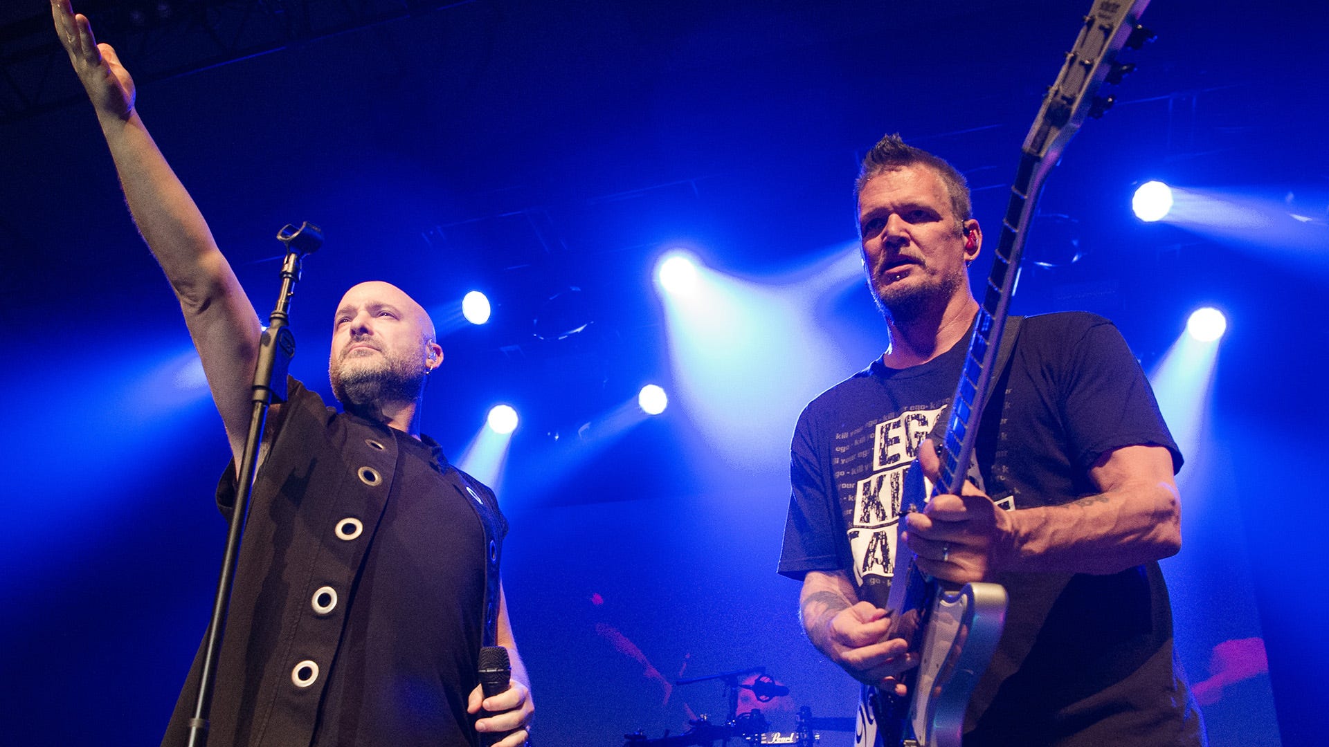Disturbed's David Draiman 'couldn't be more proud' of guitarist's new 'F*** Cancel Culture' guitar
