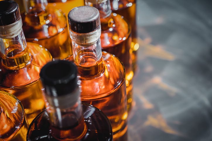 whiskey bottles 