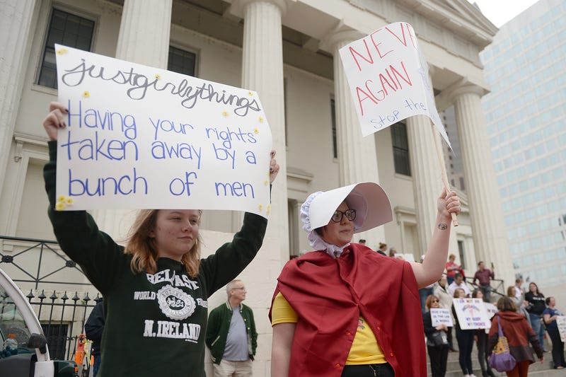 Abortion rights protestors in St. Louis
